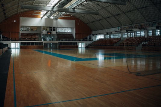 Спортивный зал с паркетом Grabo FlatPad 14